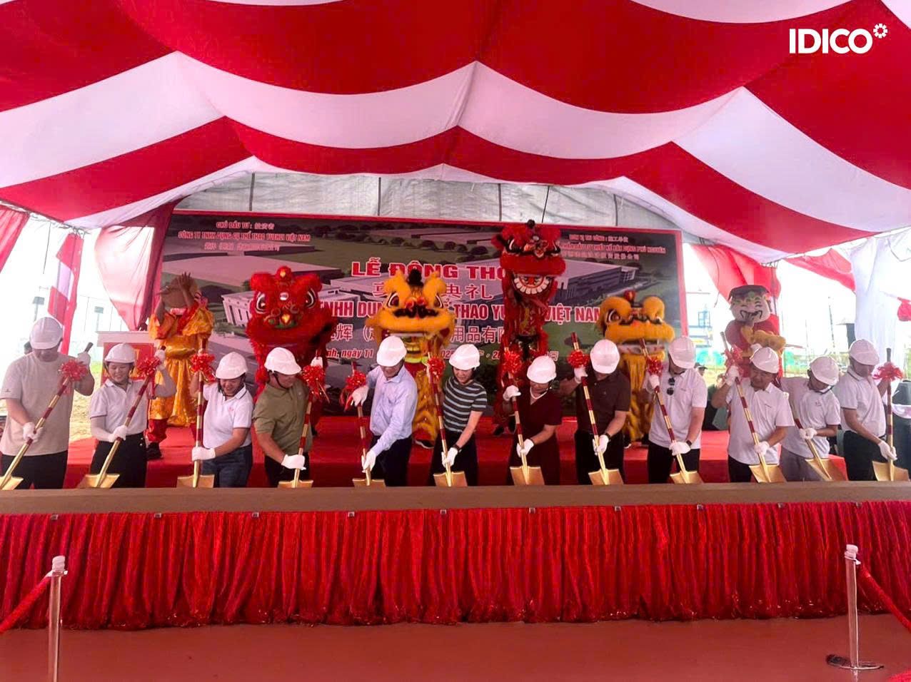 POSITIVE SIGNS: GROUNDBREAKING OF TWO FACTORIES AT IDICO HUU THANH INDUSTRIAL PARK
