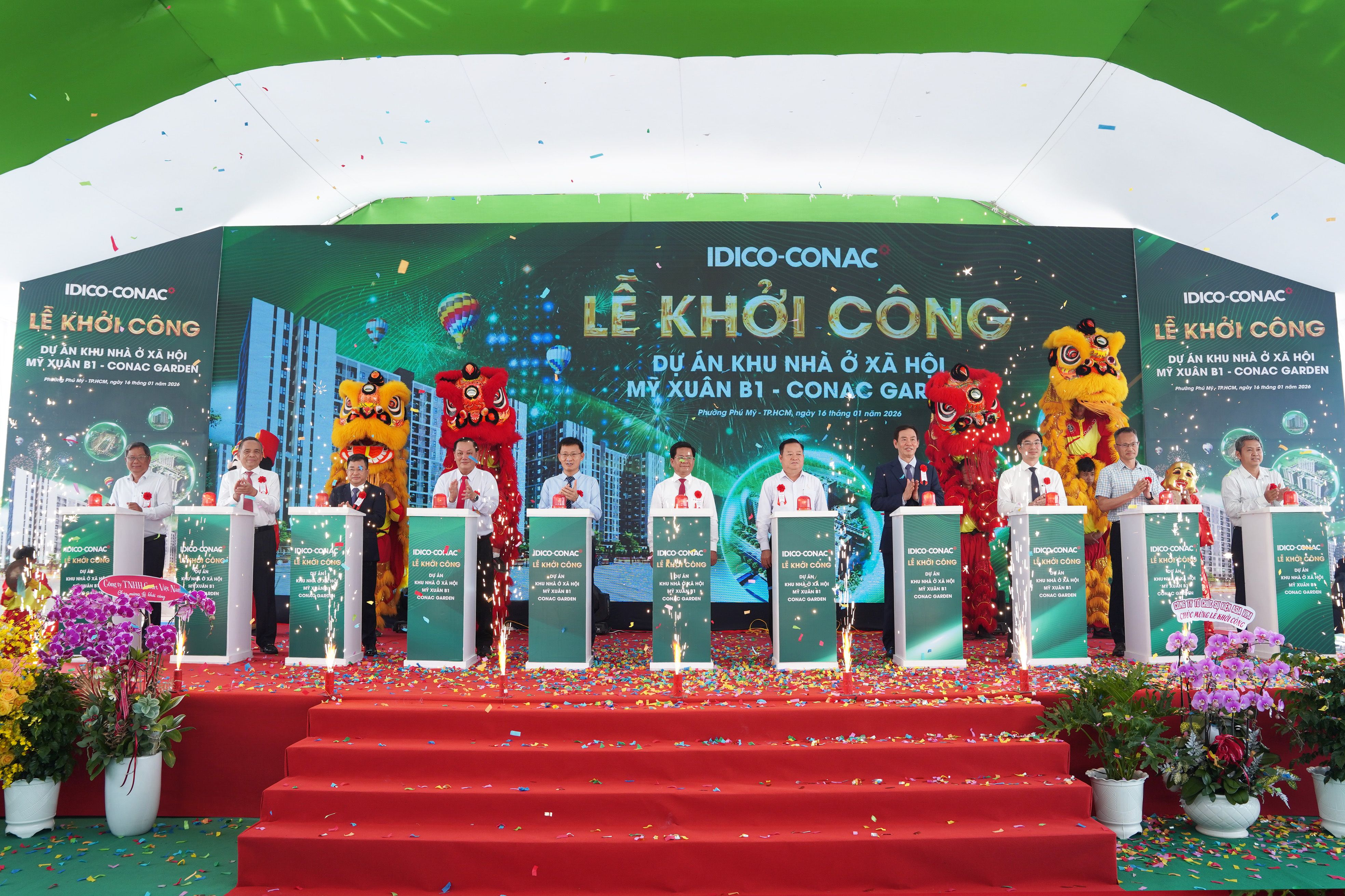 IDICO-CONAC KHỞI CÔNG DỰ ÁN KHU NHÀ Ở XÃ HỘI QUY MÔ 1200 CĂN HỘ TẠI TP.HCM