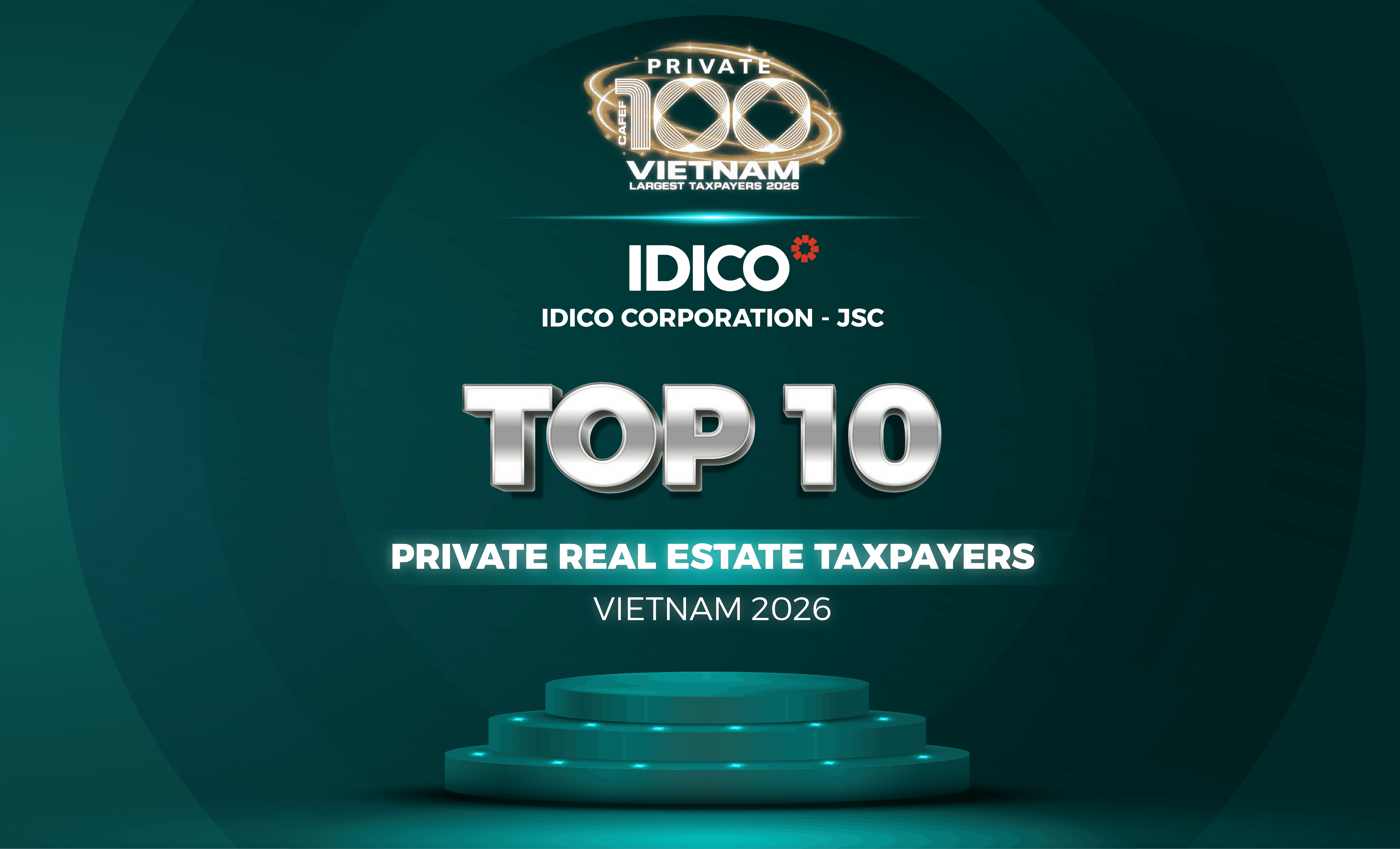 IDICO THUỘC TOP 10 DOANH NGHIỆP BẤT ĐỘNG SẢN TƯ NHÂN NỘP NGÂN SÁCH LỚN NHẤT VIỆT NAM NĂM 2026 